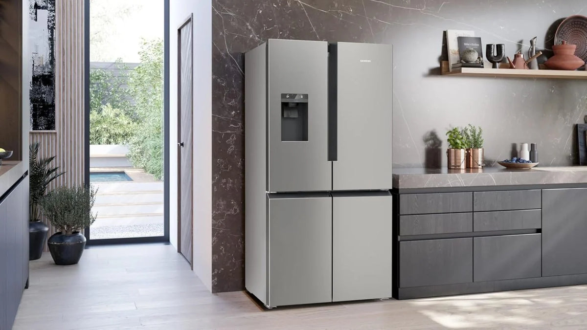 2026 SIEMENS KF96NVPEA iQ300 multi-door refrigerator, 183 x 91 cm, 405 L cooling & 200 L freezing, hyperFresh longer freshnes