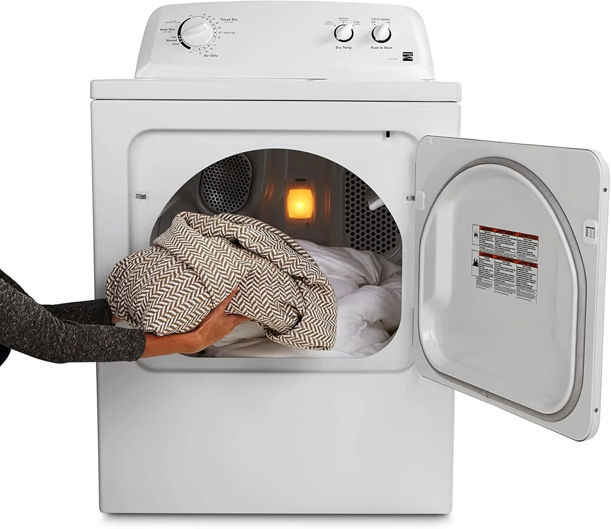 2026 Electric dryer Kenmore 74 cm (29") front load with anti-frishing protection and total capacity of 198 litres (7 ft3), wh