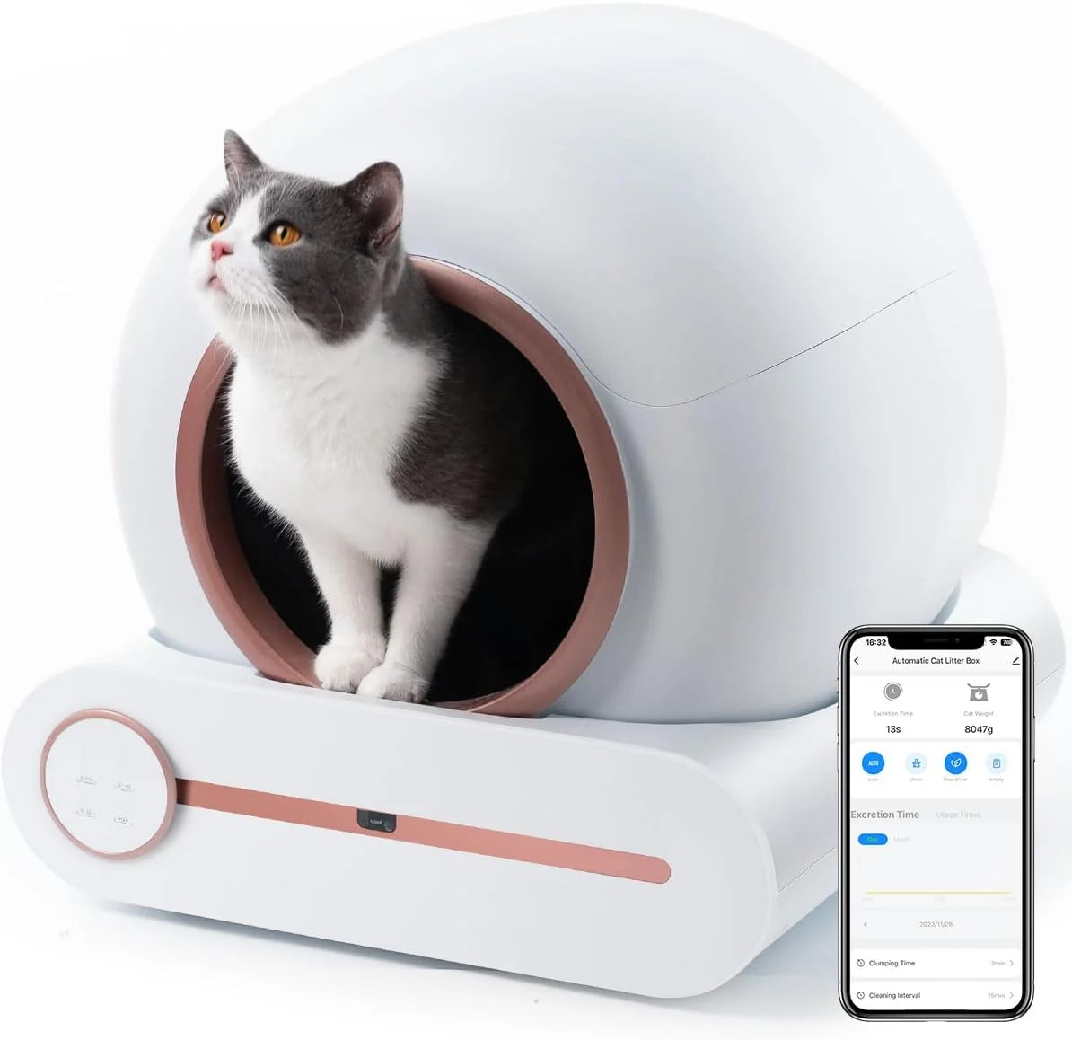 2026 Megonia 65L Automatic Self-Cleaning Cat Litter Box with Wi-Fi App Control