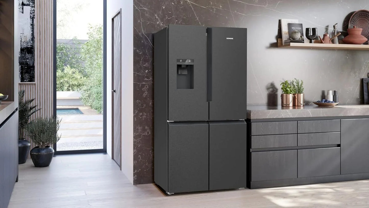 2026 SIEMENS KF96NVPEA iQ300 multi-door refrigerator, 183 x 91 cm, 405 L cooling & 200 L freezing, hyperFresh longer freshnes