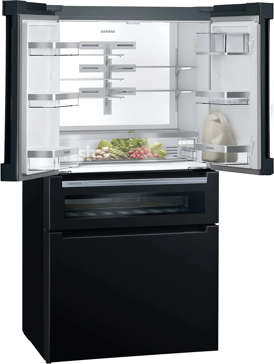 2026 SIEMENS KF96NVPEA iQ300 multi-door refrigerator, 183 x 91 cm, 405 L cooling & 200 L freezing, hyperFresh longer freshnes