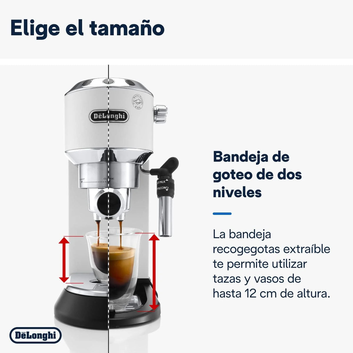 2026 De'Longhi Dedica – Stainless steel pump coffee maker for ground or individual coffee, espresso and cappuccino, 1.3 litre