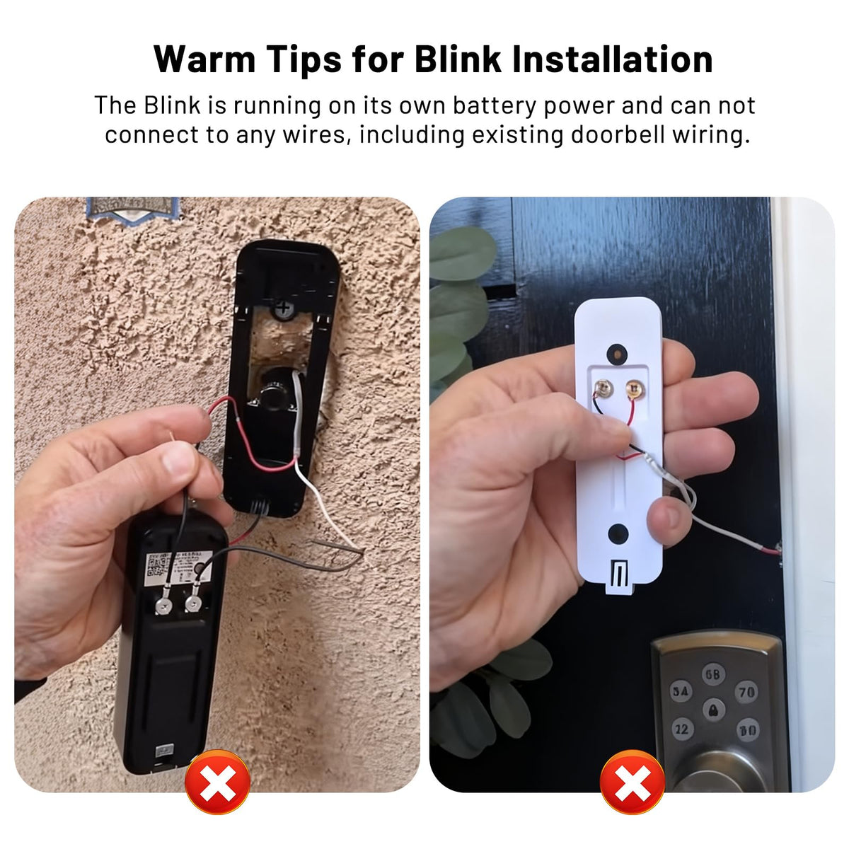 Wireless Doorbell Chime Receiver Extender for Blink Video Doorbell - Compatible with Blink Video Doorbell -Upgraded Loud & Clear (1 Video Doorbell Extender 2 Receiver）