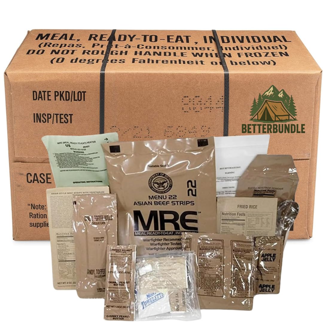 2026 Inspection MRE, U.S. MRE Meals, Emergency Supplies, Emergency Food Supply, Survival Food w/ Flameless Heater, Ready Meals (Variety Pack of 12) – (A or B Case Selected at Random) FRESH STOCK - 10 Year Shelf Life from Inspection Date – 2023 Pack / 2025