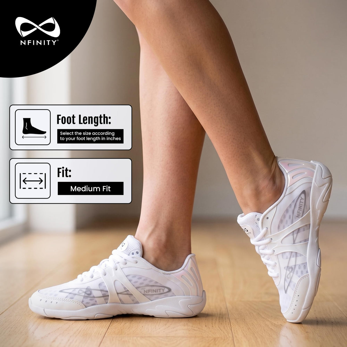 Nfinity Vengeance Cheer Shoes Women - Indoor Gym Sneakers for Cheerleader High-Performance Breathable shoes for women, Durable Design for Comfort, Stability & Competition Use in Cheerleading Shoes