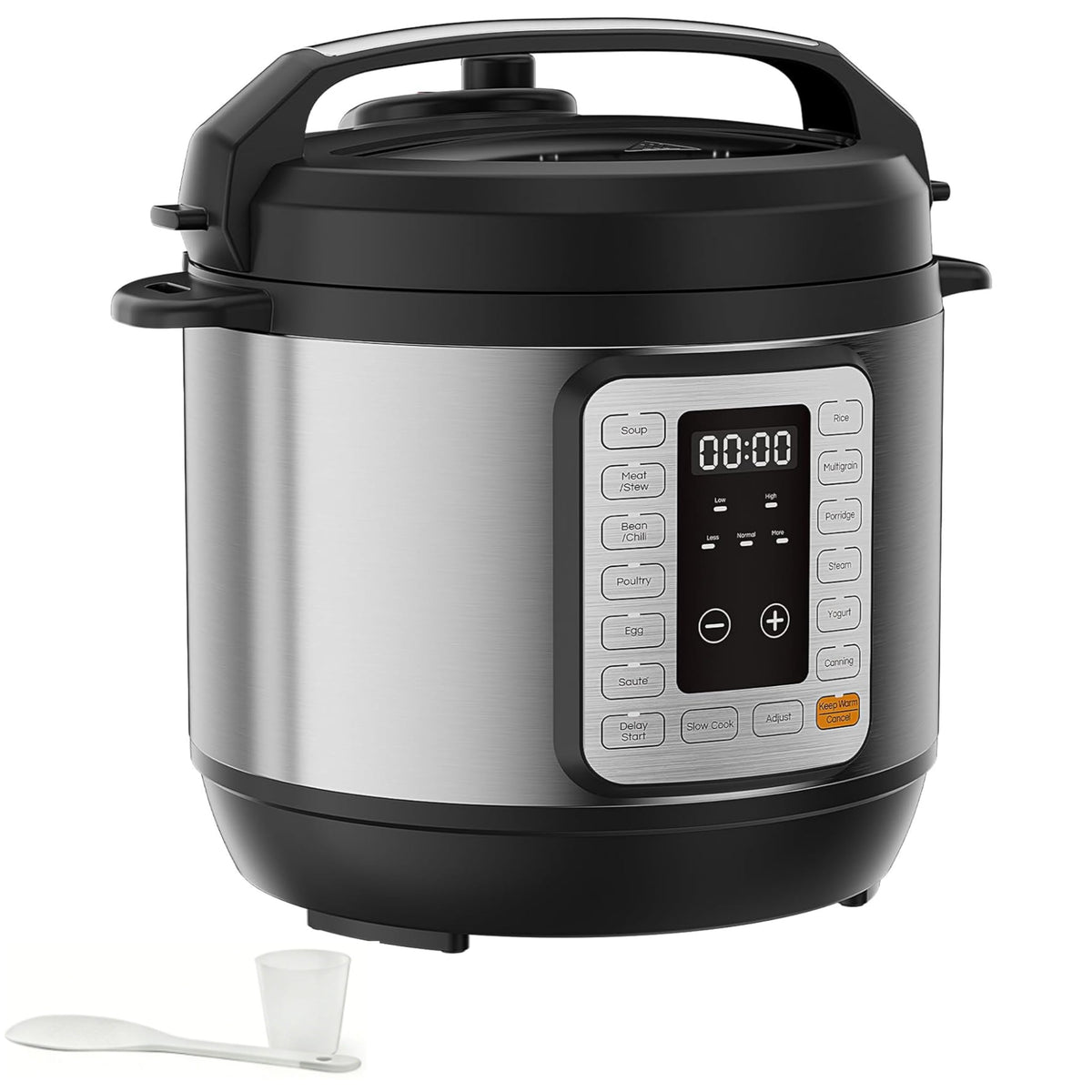 HealSmart 6QT Electric Pressure Cooker, 16-in-1 & Non-Stick Stainless Steel Multi Cooker with 12 Presets for Slow Cook, Meat Stew, Steam, Sauté, Canning, Yogurt Maker, Dishwasher Safe, Silver
