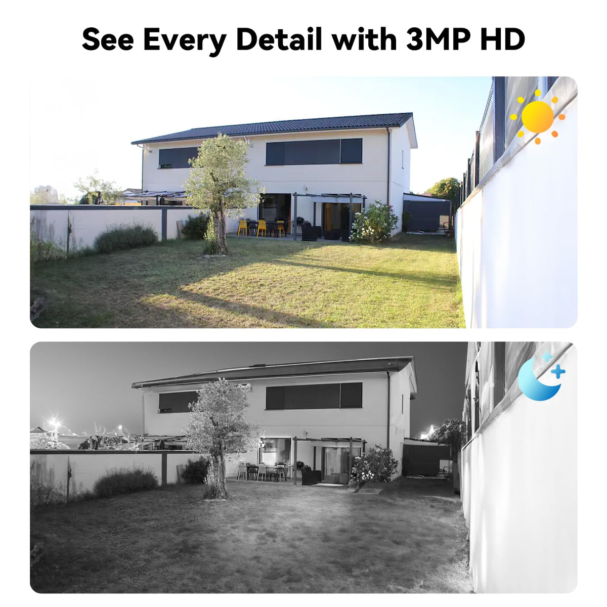 Wired Security Camera System Outdoor, 4X 3MP CCTV Camera, 500G HDD 4CH 5MP Lite AHD Surveillance DVR Kit, IP66 Waterproof Metal Shell, Remote Access,Smart Detection,24/7 Record, Night Vision