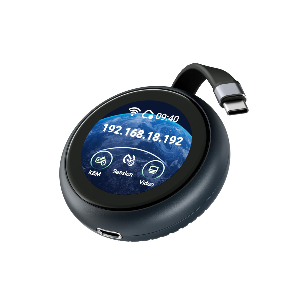 GL.iNet Comet Q (GL-RMQ1) Pocket KVM, Plug & Play Remote for Laptop iPhone No app on target, browser based control, USB-C one cable, Wi-Fi 6, touchscreen, pocket size, for remote family tech support