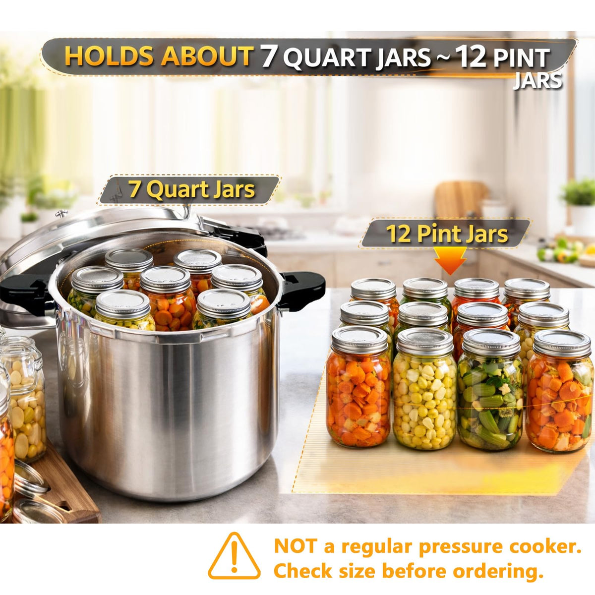 24qt pressure canner and canning pressure cooker with gauge,14.5PSI,practical 7pc Canning Supplies Starter Set,compatibility gas and induction cooktops, pressure cooker for canning (GREEN)