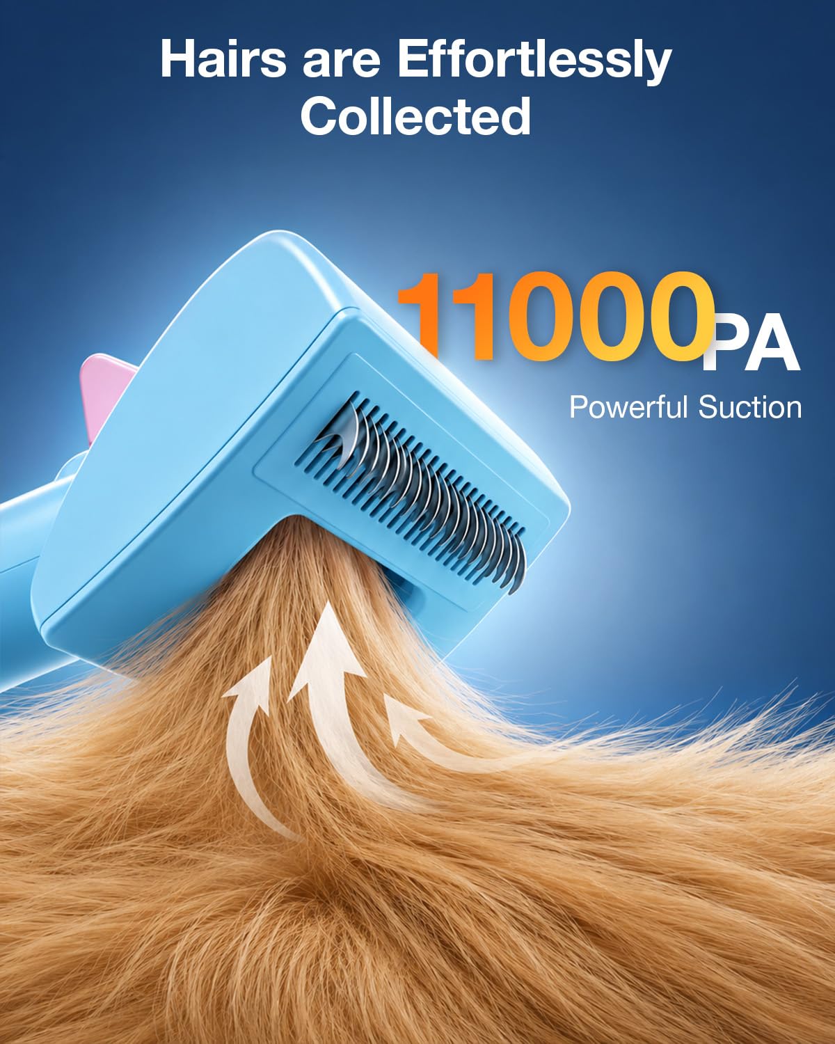 PETGUGU 11-in-1 Dog Grooming Vacuum & Dryer for Shedding/Grooming/Trimming Vacuum & Blower & Metal Blade Pet Clippers 13000Pa Suction 2.5L Dust Cup 45dB Low Noise, Storage Bag