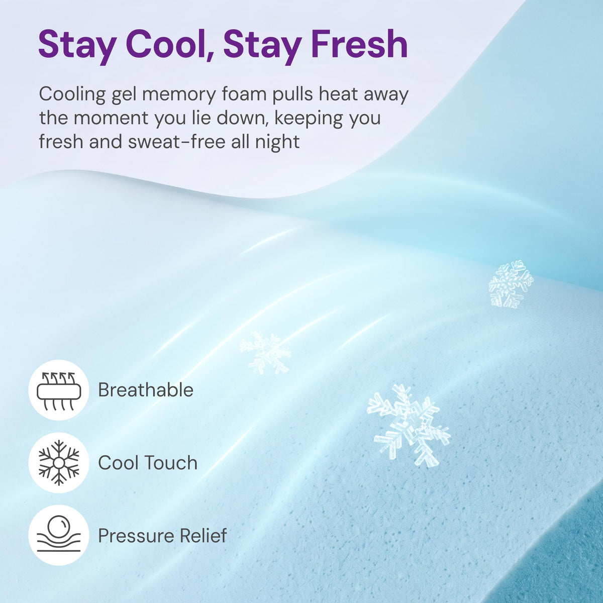 GAESTE Twin 8 Inch Cooling Gel Memory Foam Mattress, Medium Feel Pressure Relief & Ergonomic Support, Cool Sleep, Machine Washable Anti-Slip Cover, Fiberglass free, CertiPUR-US Certified