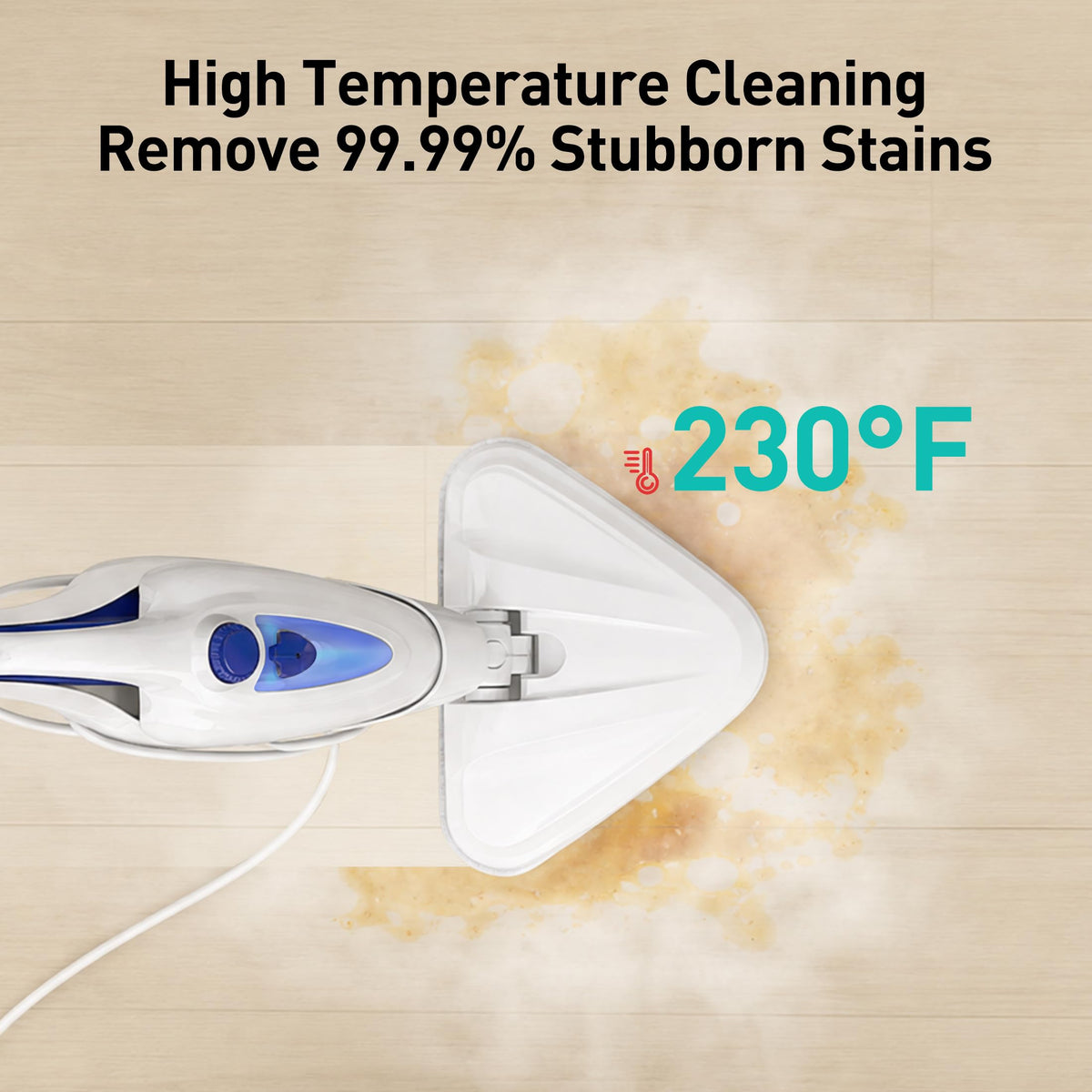 12-in-1 Steam Mop, 1500W Multifunction Detachable Handheld Steam Cleaner Fast 15s Heat-Up, 2 Dirt Grip Pads, Removes 99.99% Stubborn Stains for Hardwood Floors, Windows, Tiles, Furniture, Bl0920new