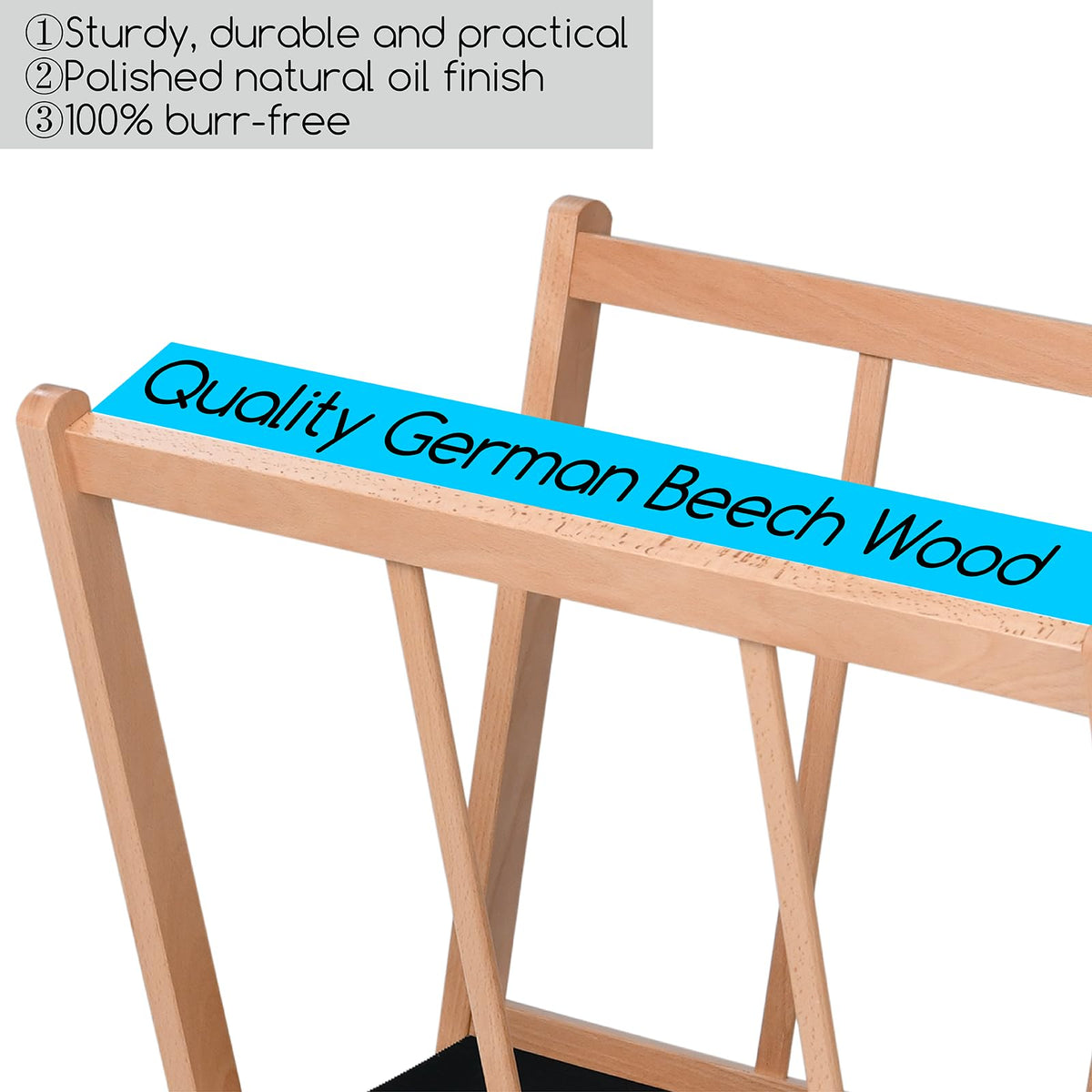 MEEDEN Art Display Print Rack: Artist Storage Rack with Castors for Canvas Premium Wood Drying Rack, Storage for Canvas, Prints, Panels, Posters, Holds Artworks Up to 47", Natural