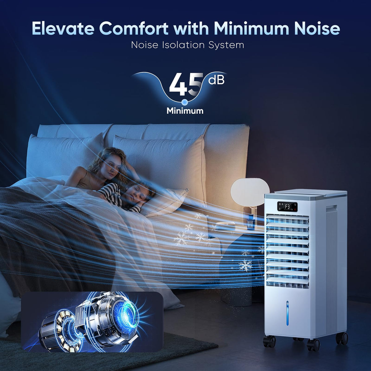 Evaporative Air Cooler, 4-IN-1 Portable Air Conditioners