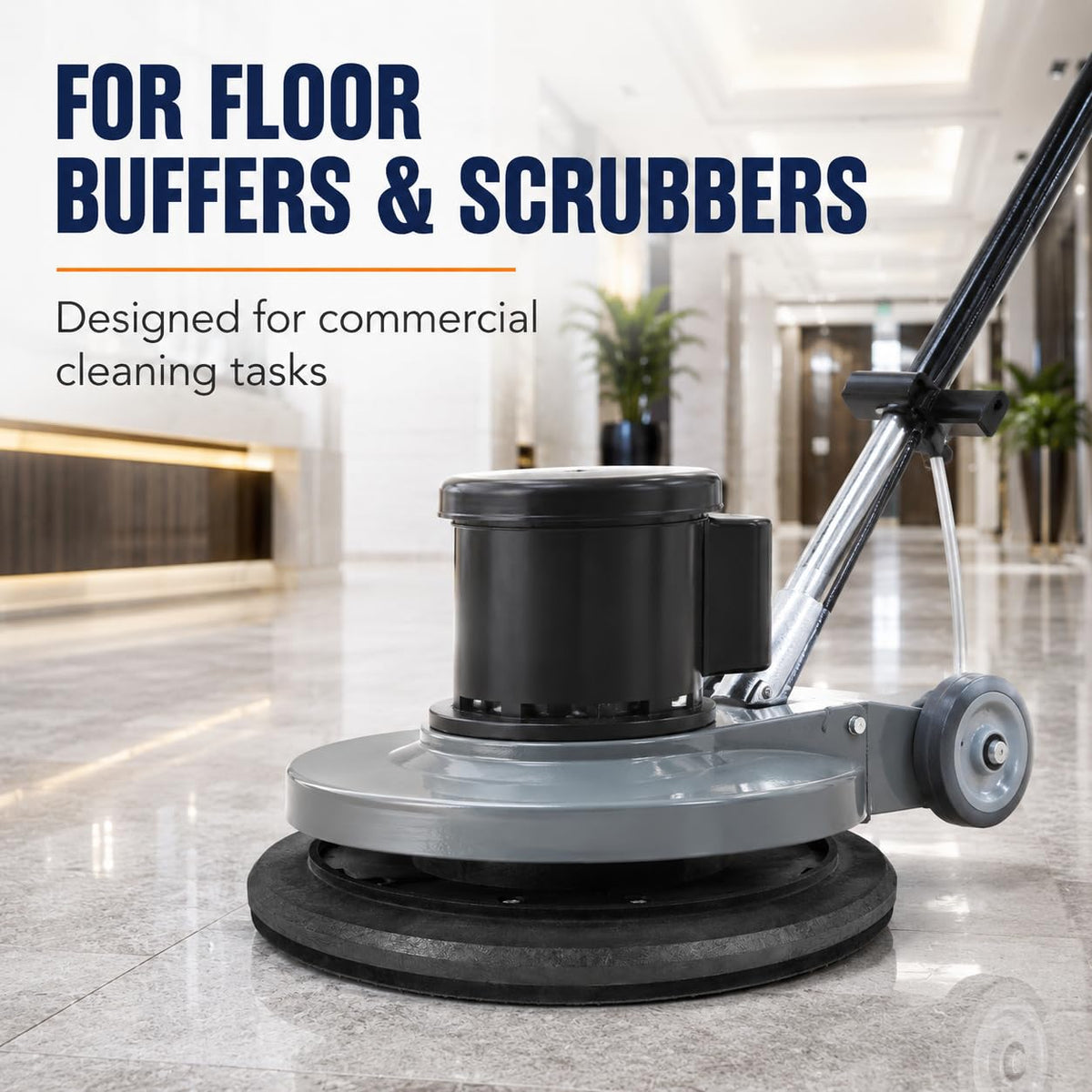 16-Inch Floor Buffer Pad Driver for 17-Inch Buffer & Scrubber, 2-Inch Riser 5-Inch Center Opening, Shower-Feed Holes and Hook Grip Support Secure Pad Attachment for Stripping, Scrubbing and Polishing