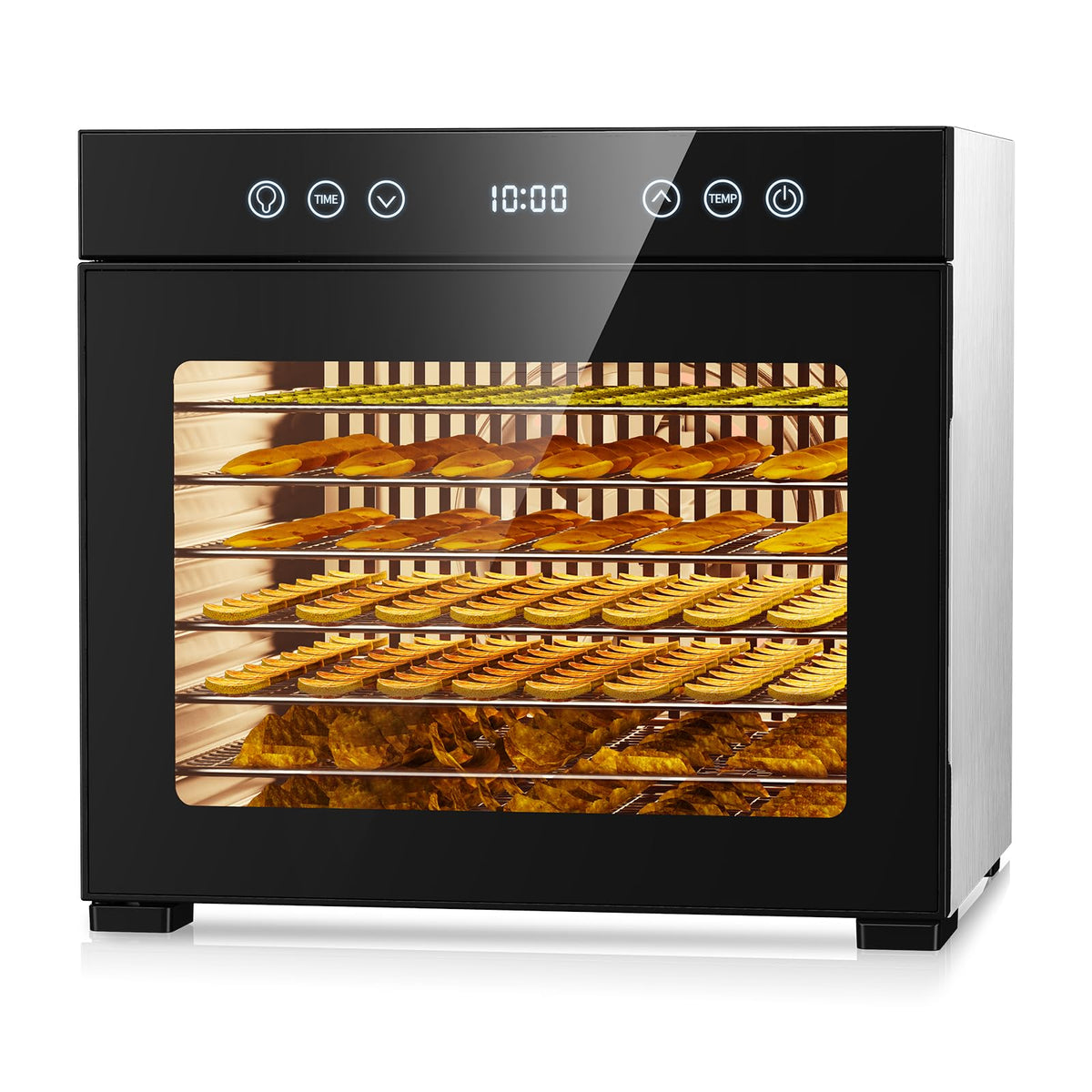 Food Dehydrator Machine, Large Food Dryer with 8 Stainless Steel Trays 650W Faster Drying, 95℉-167℉ Temperature Control, 48H Timer