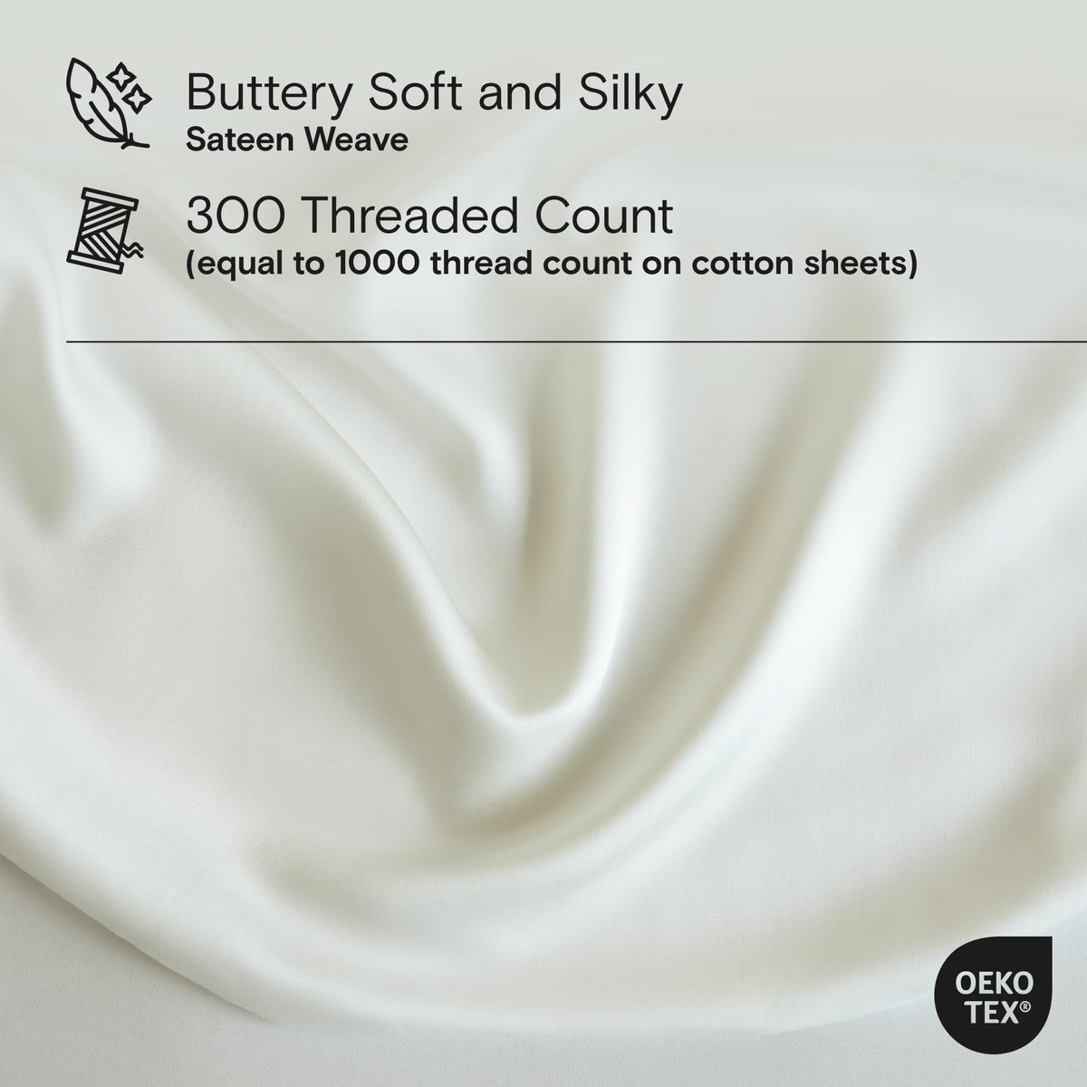 DOZ Duvet Cover Set, 100% Viscose derived from Bamboo, Organically Grown, Buttery Soft, Cooling Duvet Covers, High GSM, 1 Duvet Cover and 2 Pillowcases, 90"x90" (Ivory, Full/Queen)