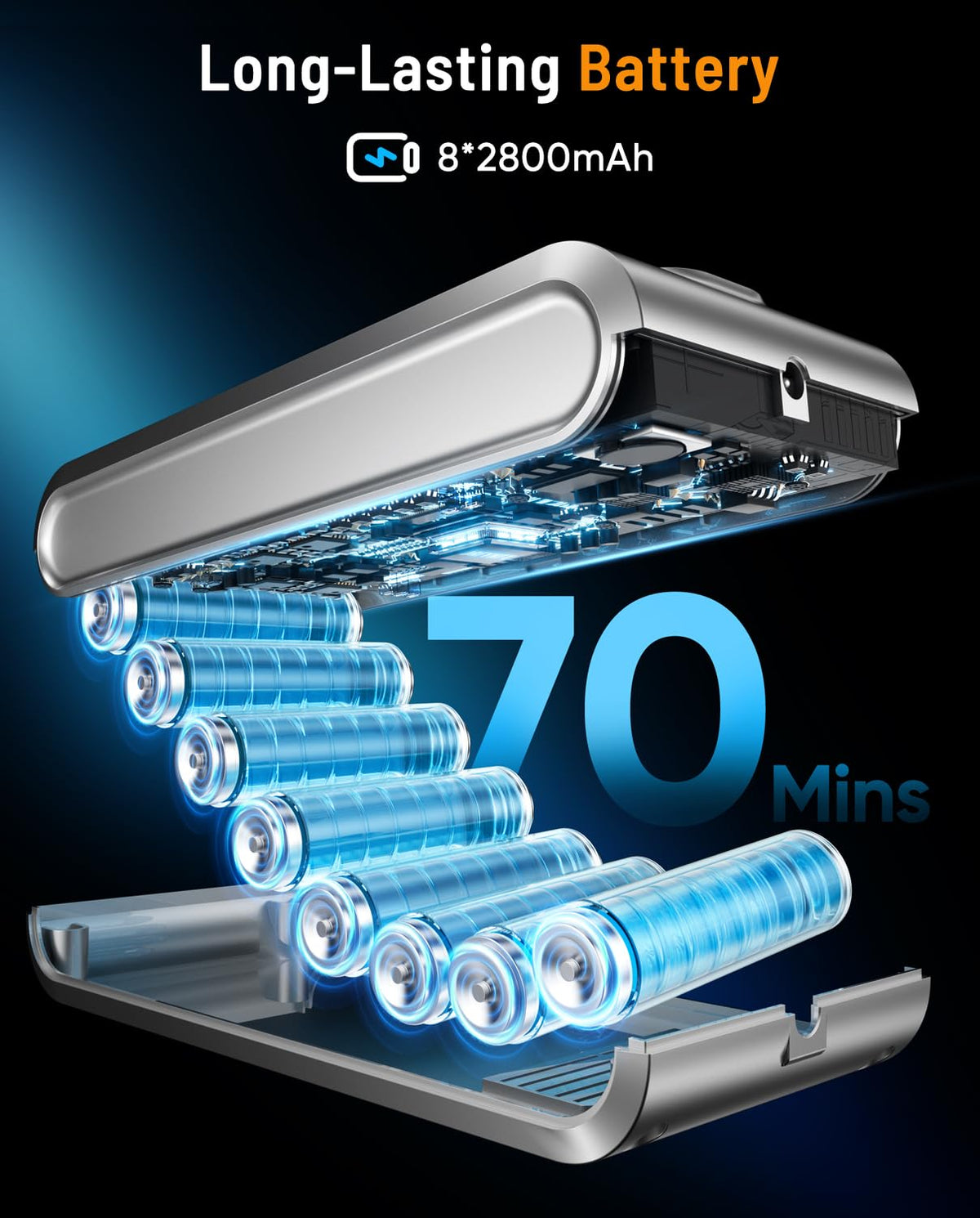 Cordless Vacuum Cleaner, 650W 60KPA 70Min Powerful Vacuum Cleaners for Home, Self-Standing Stick Vacuum Cordless Rechargeable/Anti-Tangle/OLED Screen/1.8L Cup for Home Pet Hair/Carpet/Hardwood Floor