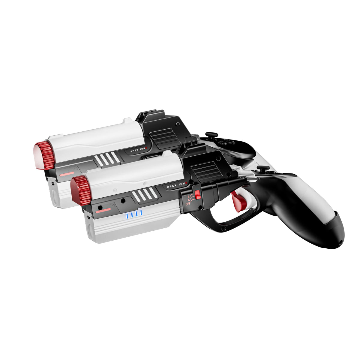 APEXINNO Controller Accessories, Haptic Gun Stock Cover Compatible with Meta Quest 3S and Meta Quest 3, Electric Controller Pistol Grips Enhance VR FPS Games Experience
