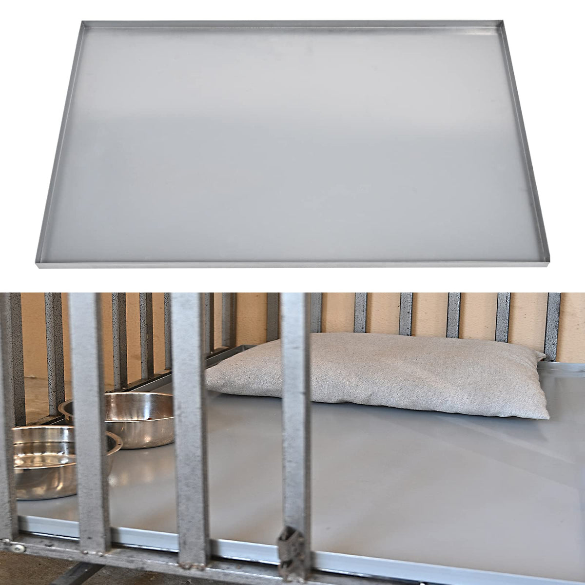 41x27.38x1 Replacement Tray for Dog Crate, Galvanized, Chew-Proof and Crack-Proof Dog Kennel Tray Replacement