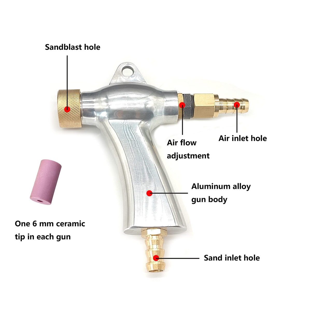Sandblaster Gun Sandblasting Cabinet Foot Valve Sand Blasting Media Kit Sand Blaster Machine Accessories