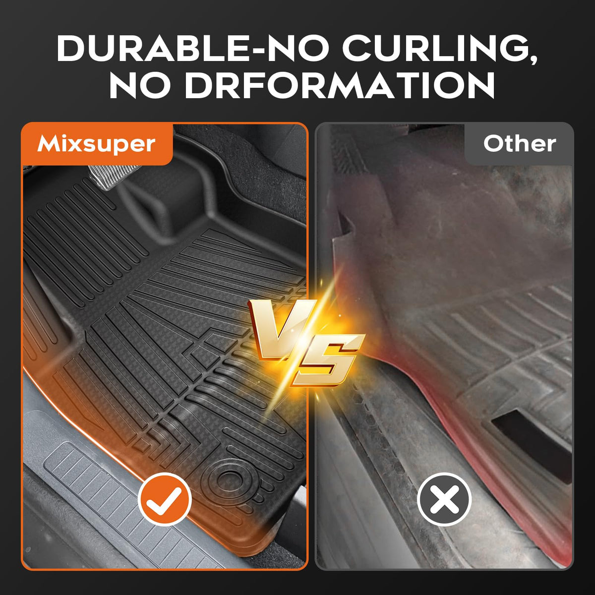 Floor Mats for 2022-2026 Ford Maverick Accessories(Only Fit Hybrid Models) All Weather Heavy Duty Car Floor Liners, Protection Automotive TPE Car Mats, Front & 2nd Row for Maverick Hybrid Accessories