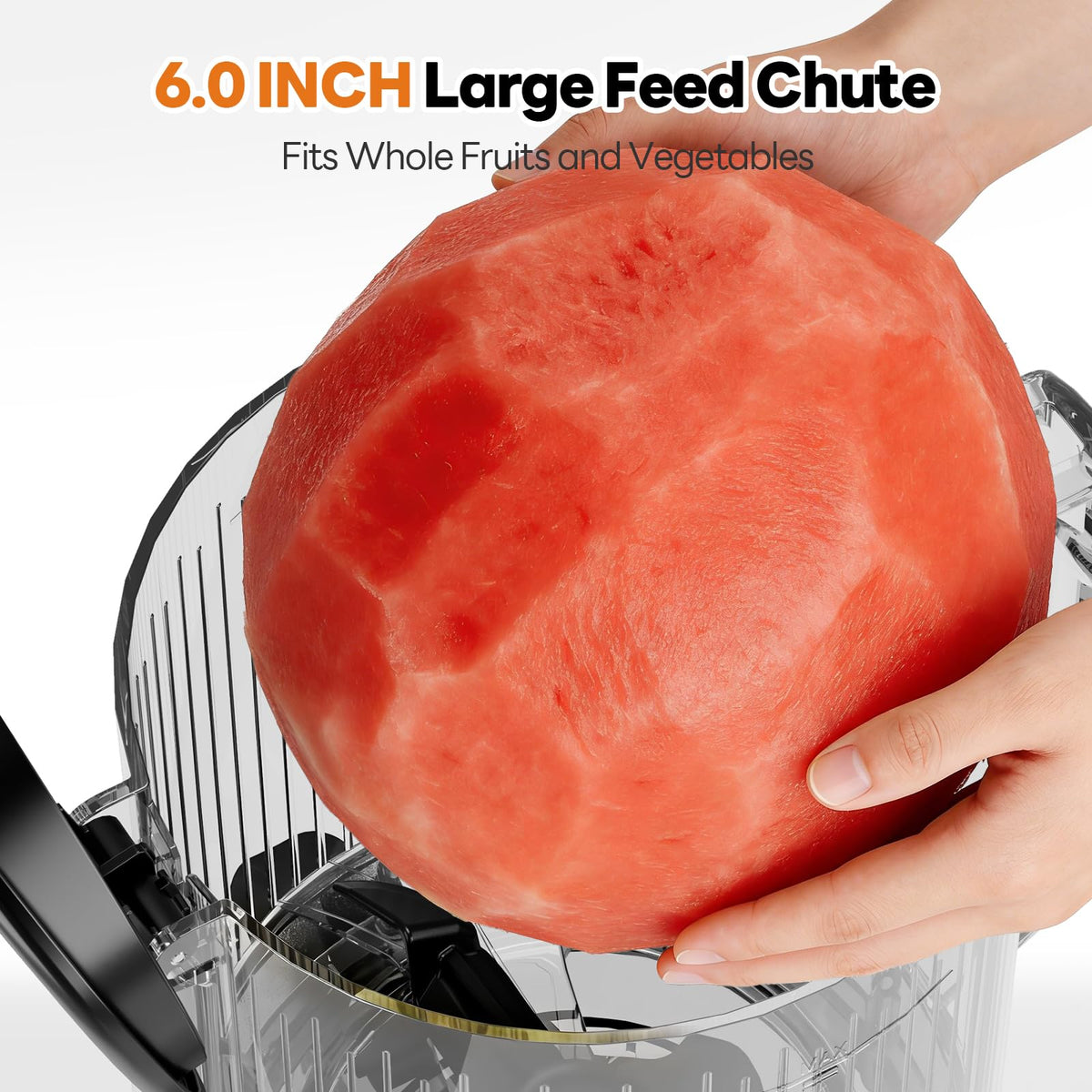 Aeitto 3-in-1 Juicer Machines, 6.0" Wide Mouth, Mesh-Free Easy to Clean Juice, Sorbet & Nut Milk | Cold Press Juicer for Whole Fruits & Vegetables | 100oz Capacity | Reverse Function | With Brush