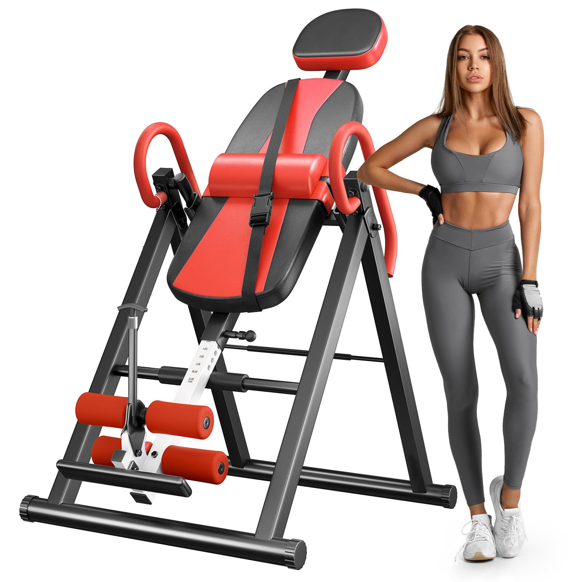 YOLEO Gravity Inversion Table for Back Pain Relief 2026 New Inversion Table w/Lumbar Support, Easy to Assemble, Back Stretcher Machine 300 lbs