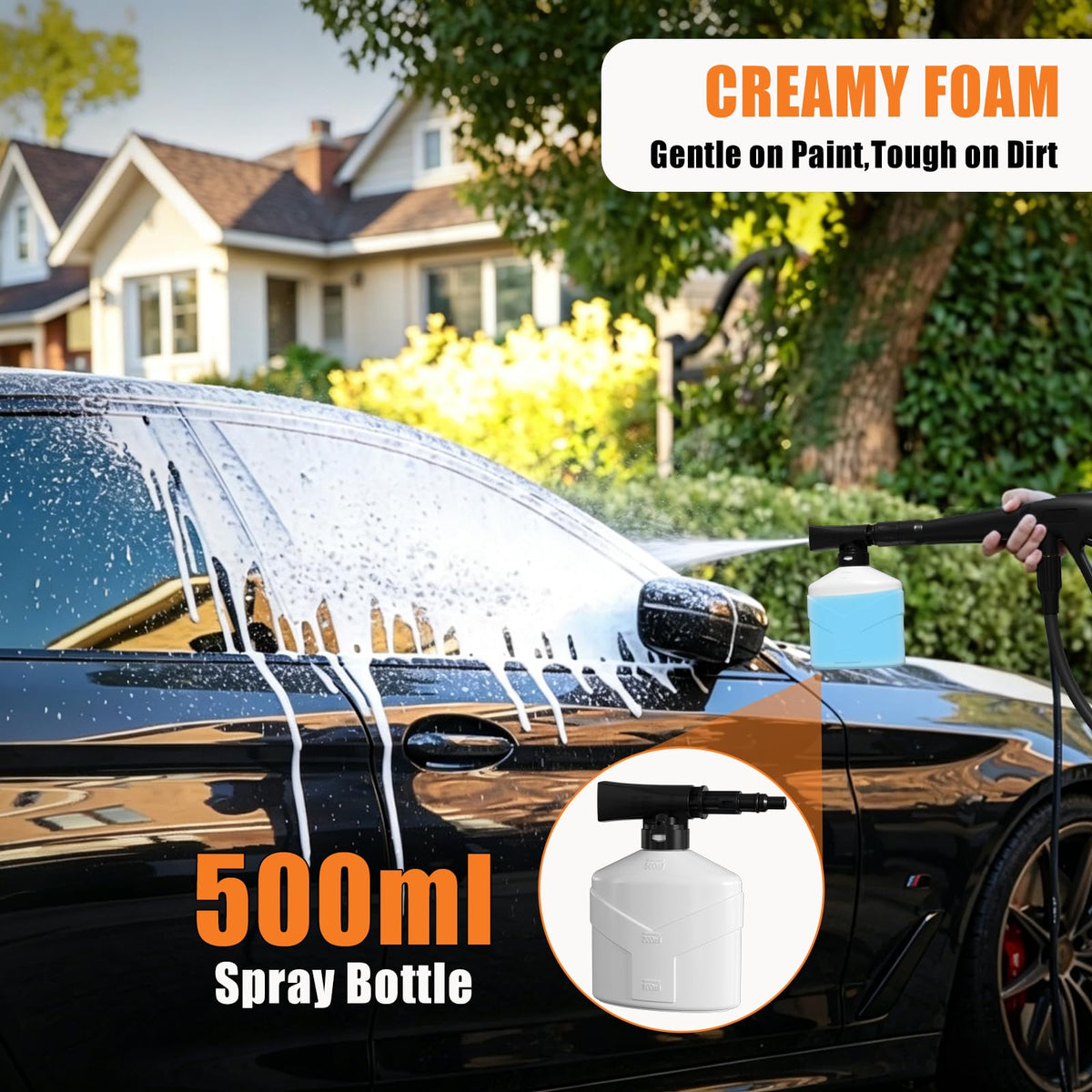 Electric Pressure Washer 4500PSI 2.8 GPM with Anti-Tipping Technology High Electric Power Washer, 4 Quick Connect Nozzles & Stainless Steel Spray Wand for Cars/Driveways