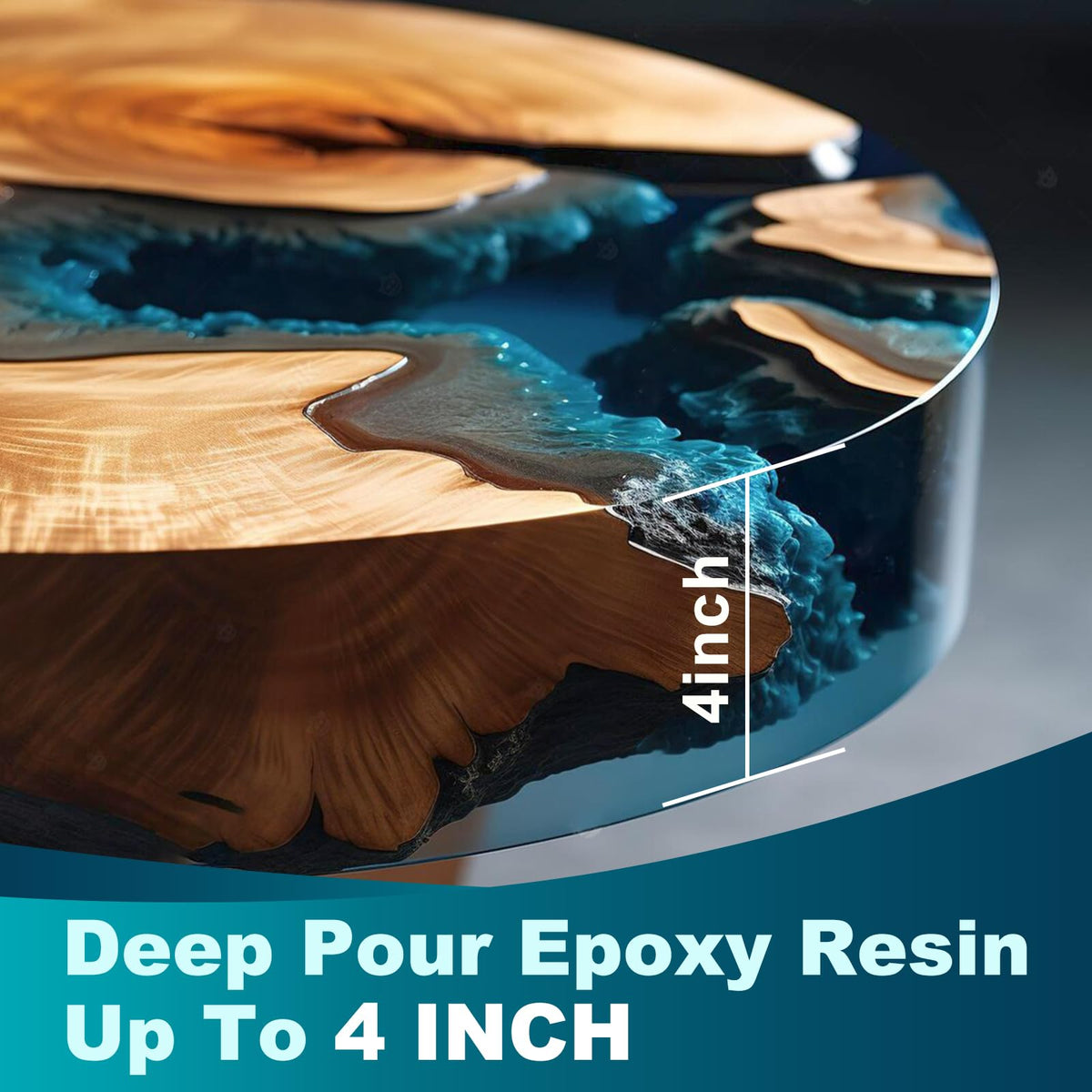 1.5 Gallon Deep Pour Epoxy Resin for 2-4 inch Pour Bubble Free, Low Odor,2:1mix ratio, Low Viscosity Casting Resin for Flower Preservation,River Table,Art,Crafts