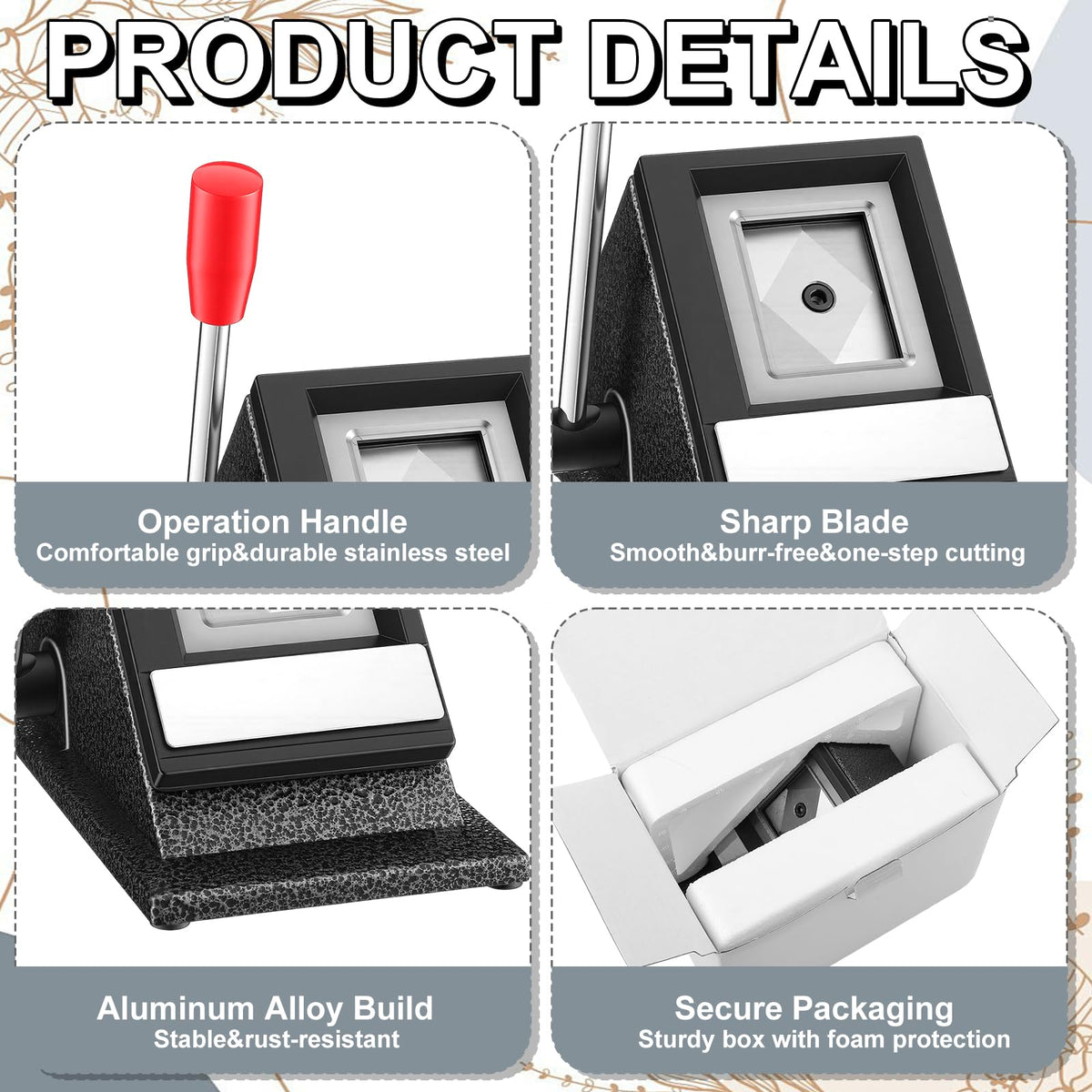 61 Pcs Button Keychain Photo Cutter 35 x 45 mm Keychain Maker 1 Pcs Photo Keychain Maker Machine, 30 Double Sided Acrylic Frame Keyring 30 PU Leather Keychains