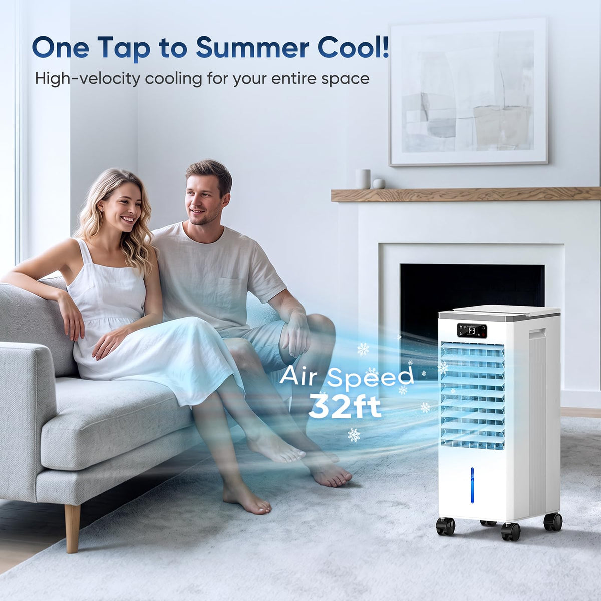 Evaporative Air Cooler, 4-IN-1 Portable Air Conditioners