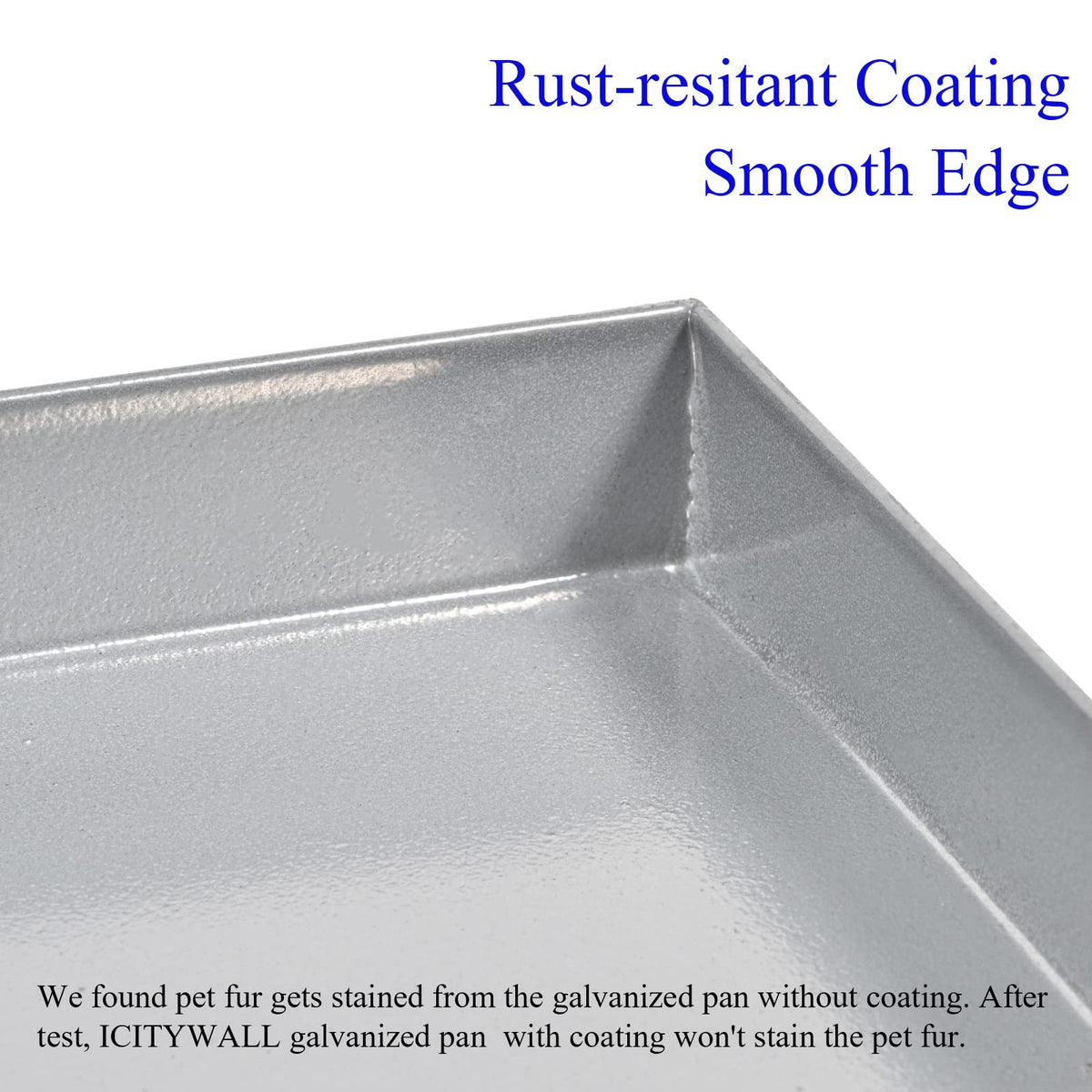 41x27.38x1 Replacement Tray for Dog Crate, Galvanized, Chew-Proof and Crack-Proof Dog Kennel Tray Replacement