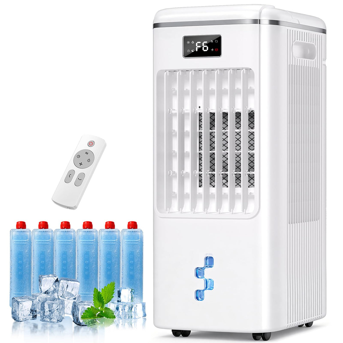 Windowless Portable Air Conditioners Fan, Swamp Cooler 3 Modes & 3 Speeds, 16FT Remote,12H Timer for Smart Auto-off, No Hose Needed,2-Gal Tank for 20H Cooling 36db Evaporative Air Cooler