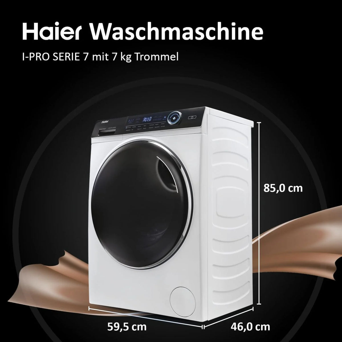 2026 Haier I-PRO SERIE 7 HW70-B14979 I front loader washing machine 7kg I Washing Machine with A-efficiency, 1,400 rpm. & qui