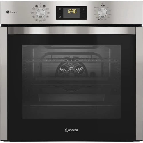 2026 Indesit recessed electric oven: stainless steel colour, self-cleaning IFWS 5844 JH IX : Large appliances