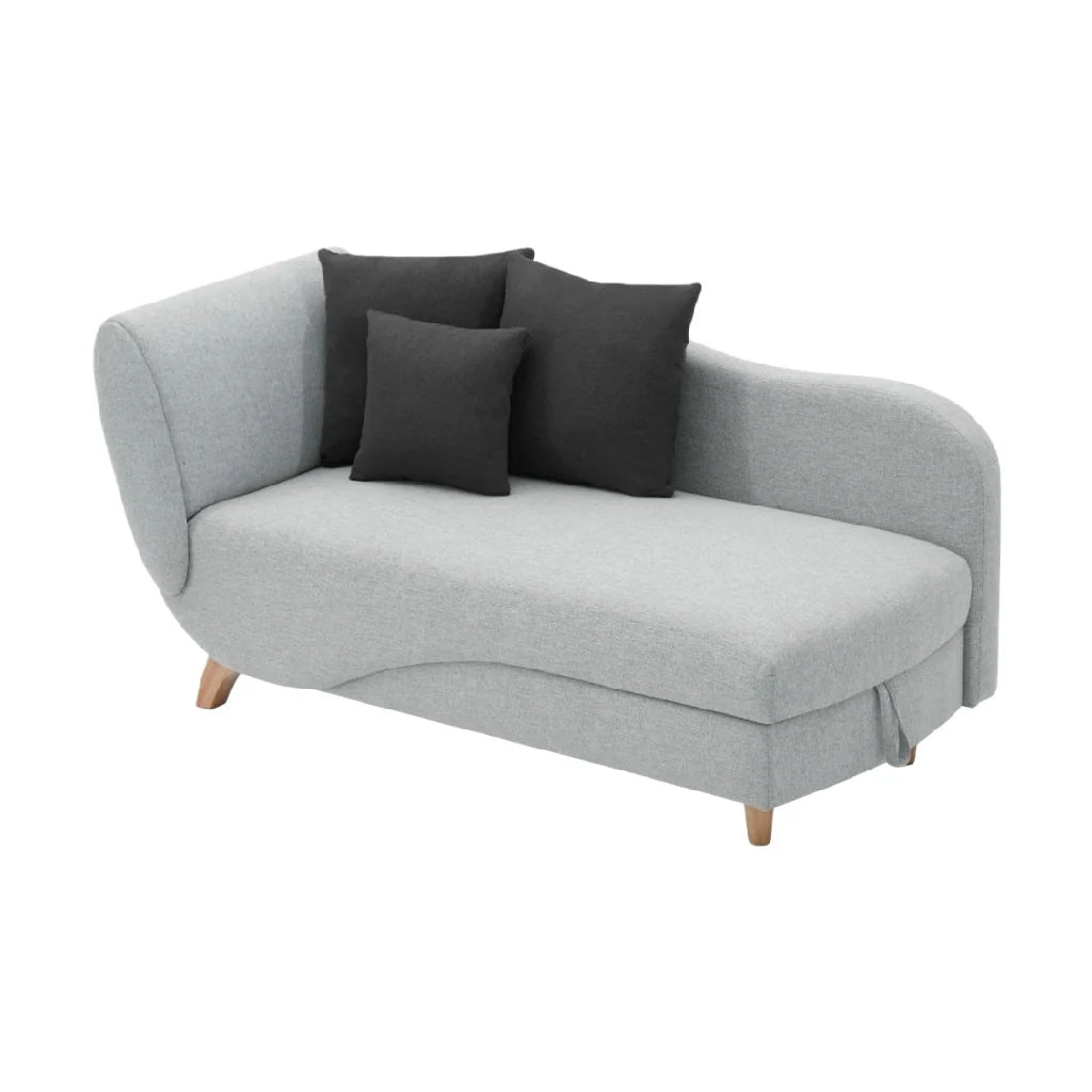 2026 Meridian in light grey fabric with anthracite cushions