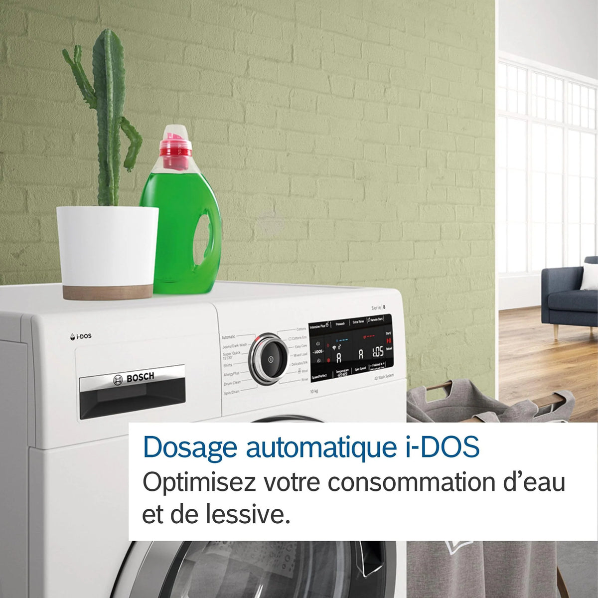 2026 Bosch WGB244A2FR, Series 8, Washing Machine Free, 9 kg, 1400 rpm, White
