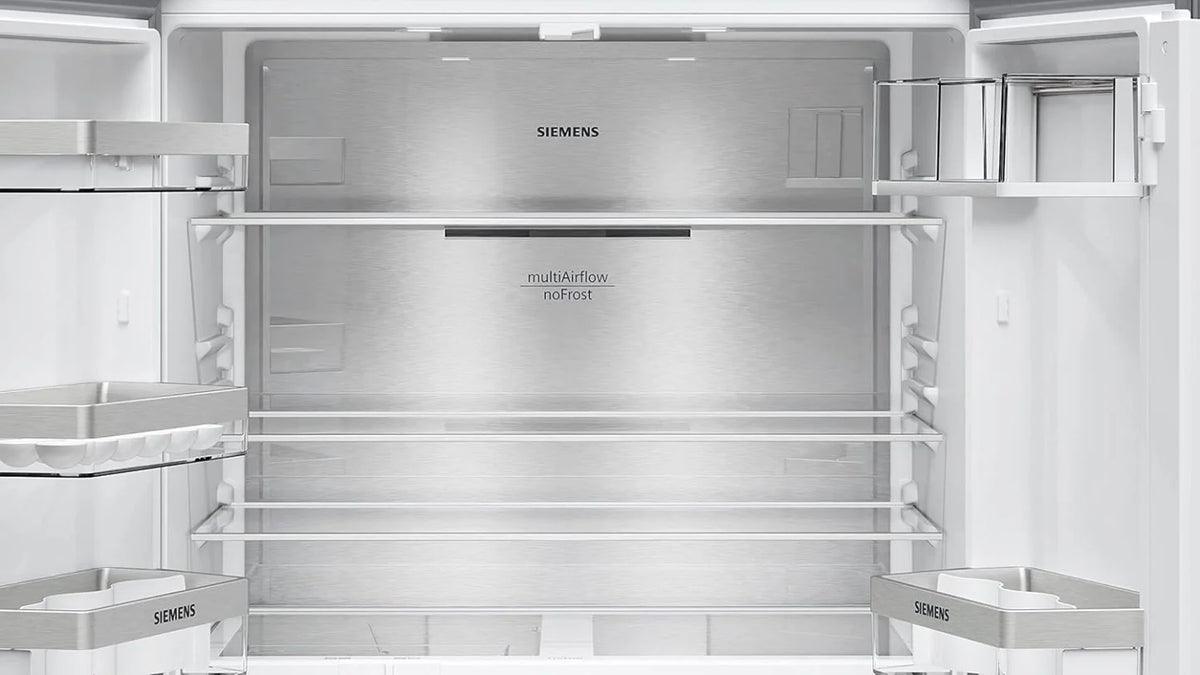 2026 SIEMENS KF96NVPEA iQ300 multi-door refrigerator, 183 x 91 cm, 405 L cooling & 200 L freezing, hyperFresh longer freshnes