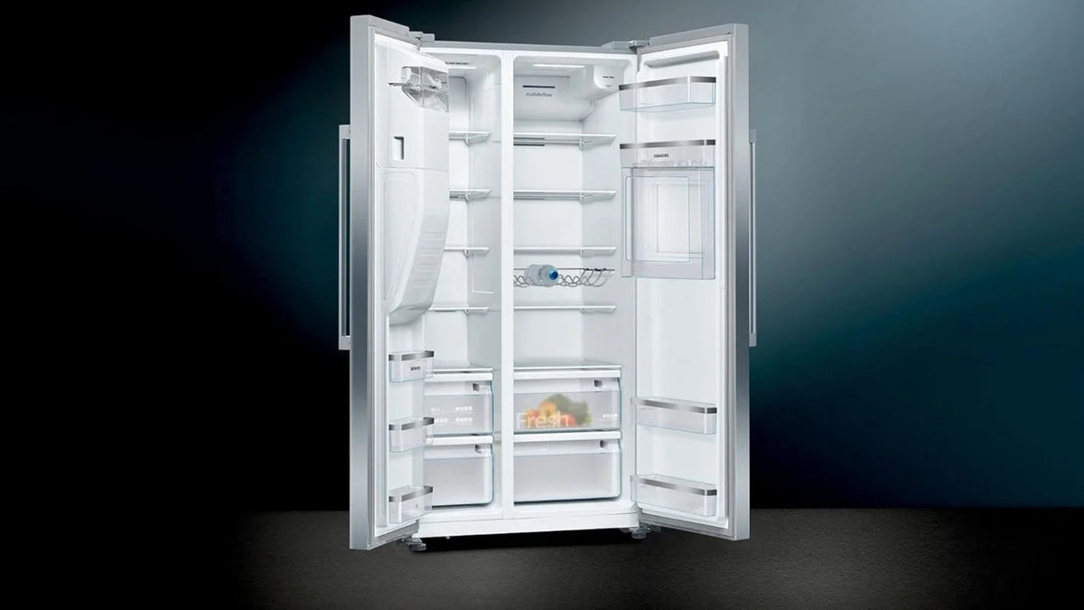2026 SIEMENS KF96NVPEA iQ300 multi-door refrigerator, 183 x 91 cm, 405 L cooling & 200 L freezing, hyperFresh longer freshnes