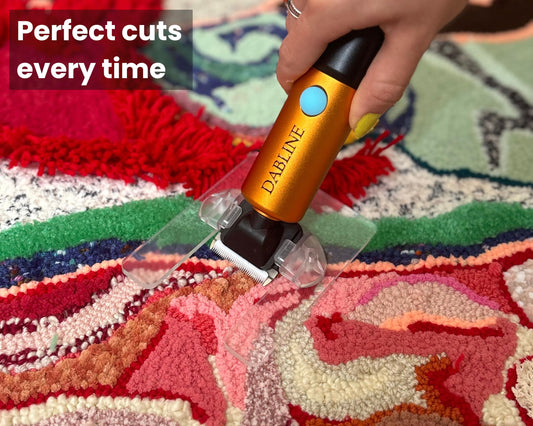 DABLINE Cordless Carpet Trimmer Shearing Guide, Lightweight Carpet Shaver, 2 Blades, 400W High Power, For Tufting Rugs