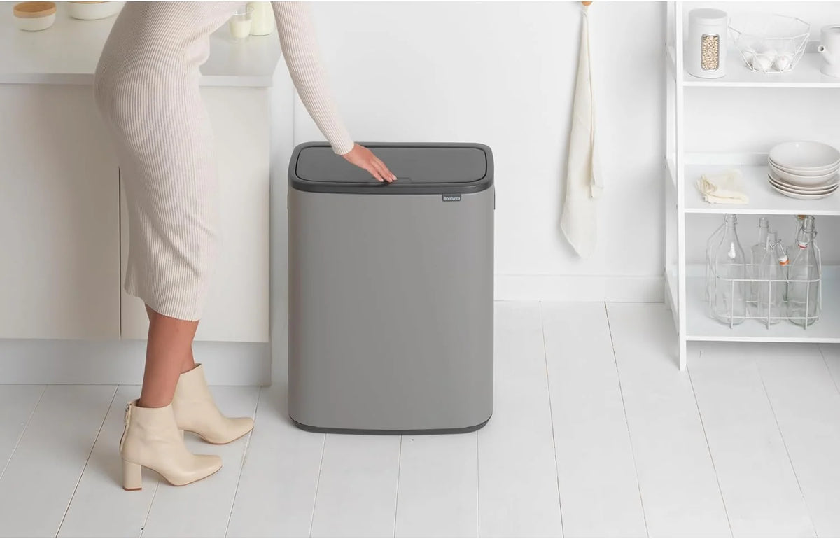 2026 Brabantia bin, matt steel, finger tracker, 2 x 30 L