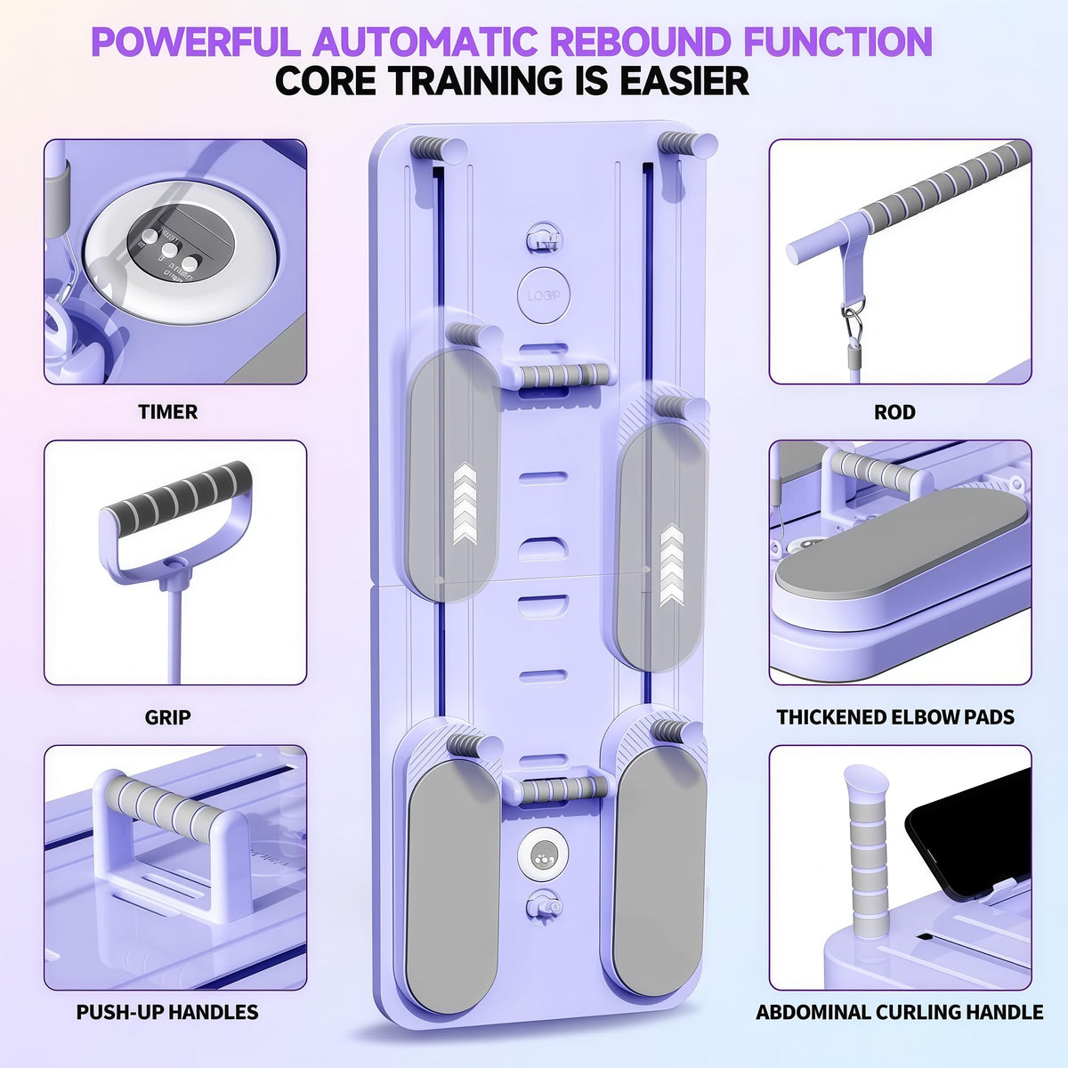 Pilates Board-Pilates Reformer Board,Multi-Purpose Portable Pilates Reformer Machine Home Pilates Kit for Home Workout,Fitness, Exercise,Abs,Core Equipment