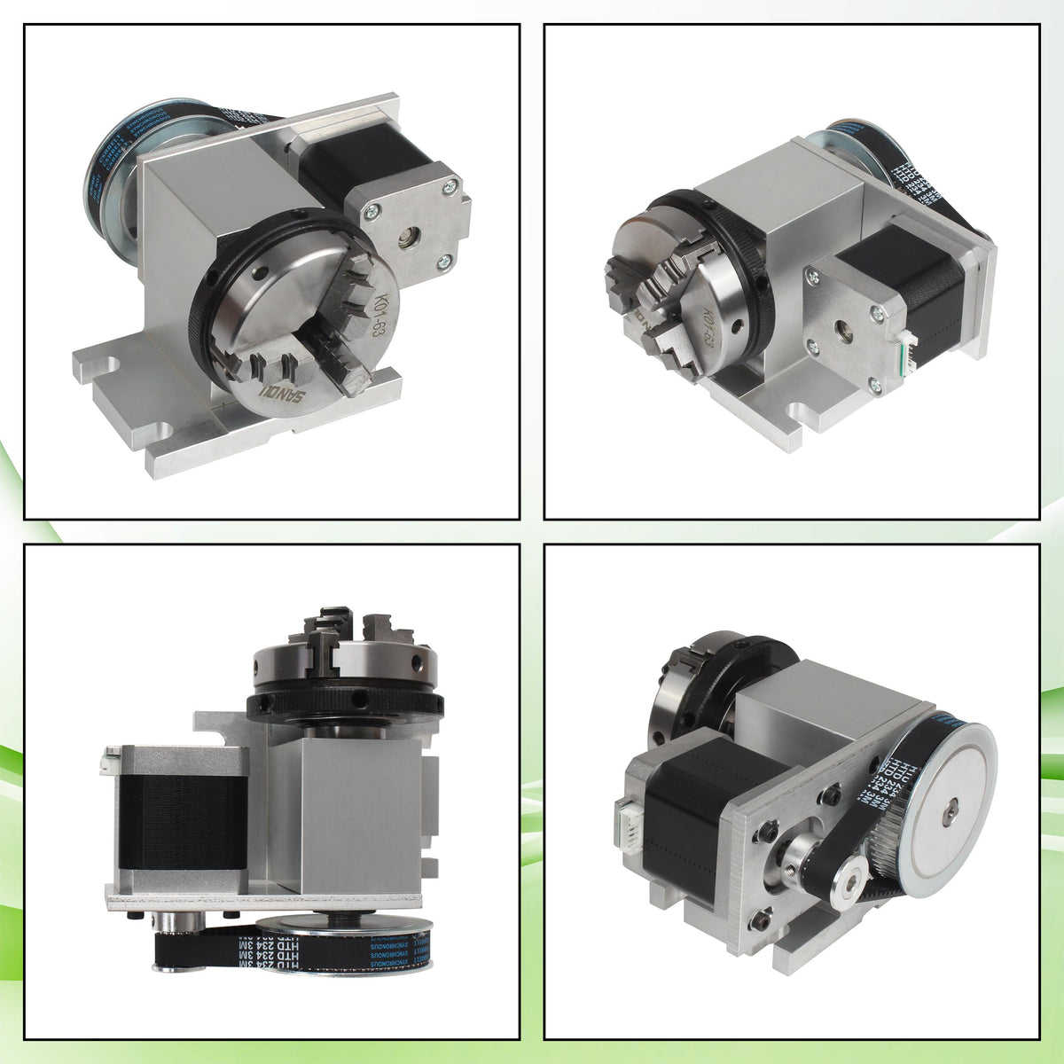 CNCTOPBAOS CNC Machine 4th Axis Rotary Table 65mm 3 Jaw Chuck w/Tailstock Reduction Ratio 4:1, Rotational A Axis Dividing Head For CNC Router Milling Machine,Engraver,Lathe, Nema17 Stepper Motor 1.7A