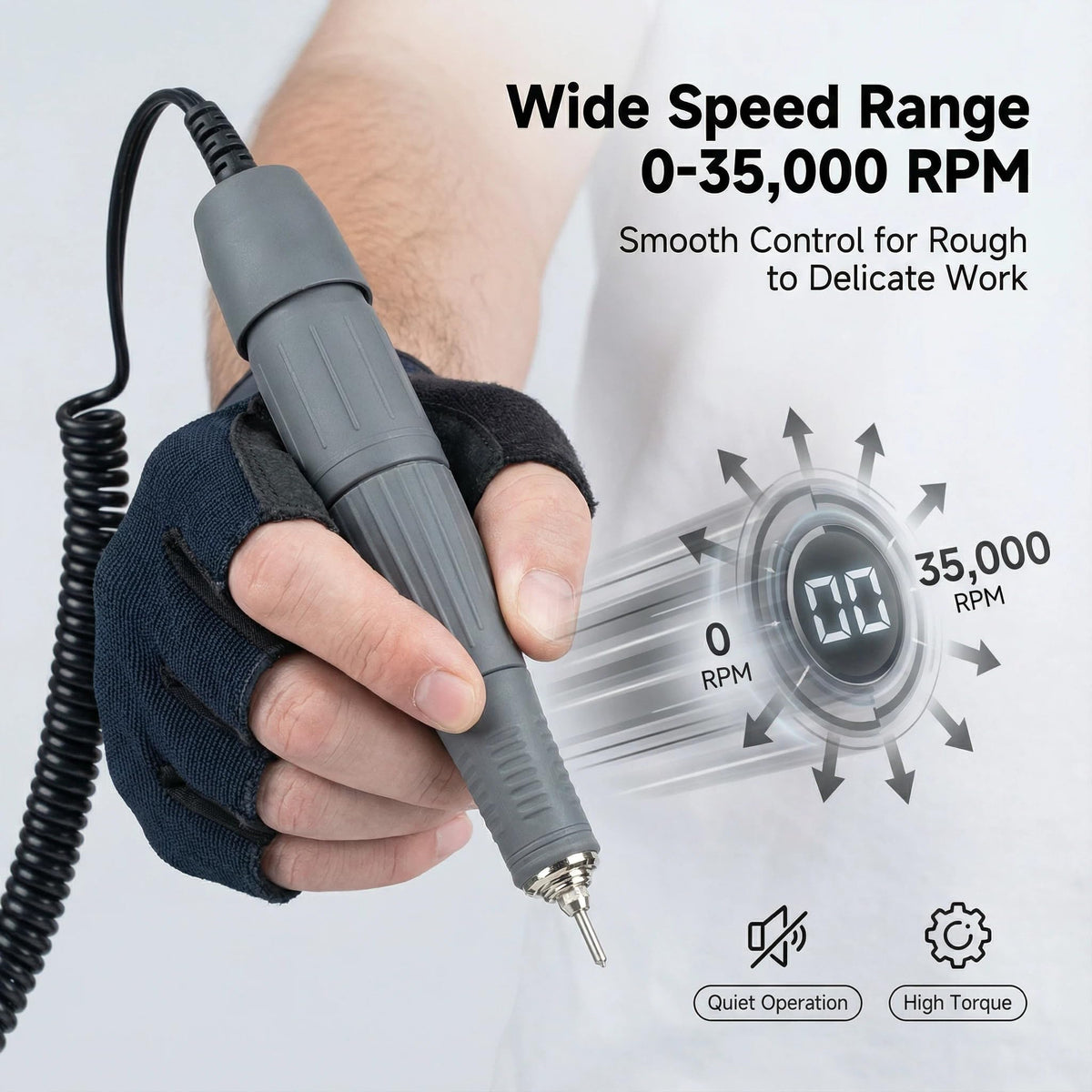 Marathon-4 Micromotor H37L1 Handpiece, 35000RPM, Foot Pedal