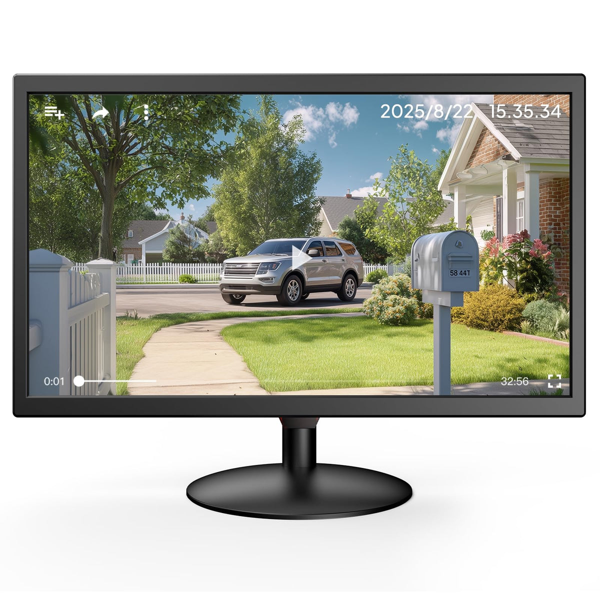 Eyoyo Security Camera Monitor 22-inch, 1080P FHD 75Hz LED PC Screen with HDMI VGA AV BNC USB Inputs, Built- in Speakers, 100x100mm VESA Compatible, Video Monitor for CCTV NVR DVR,