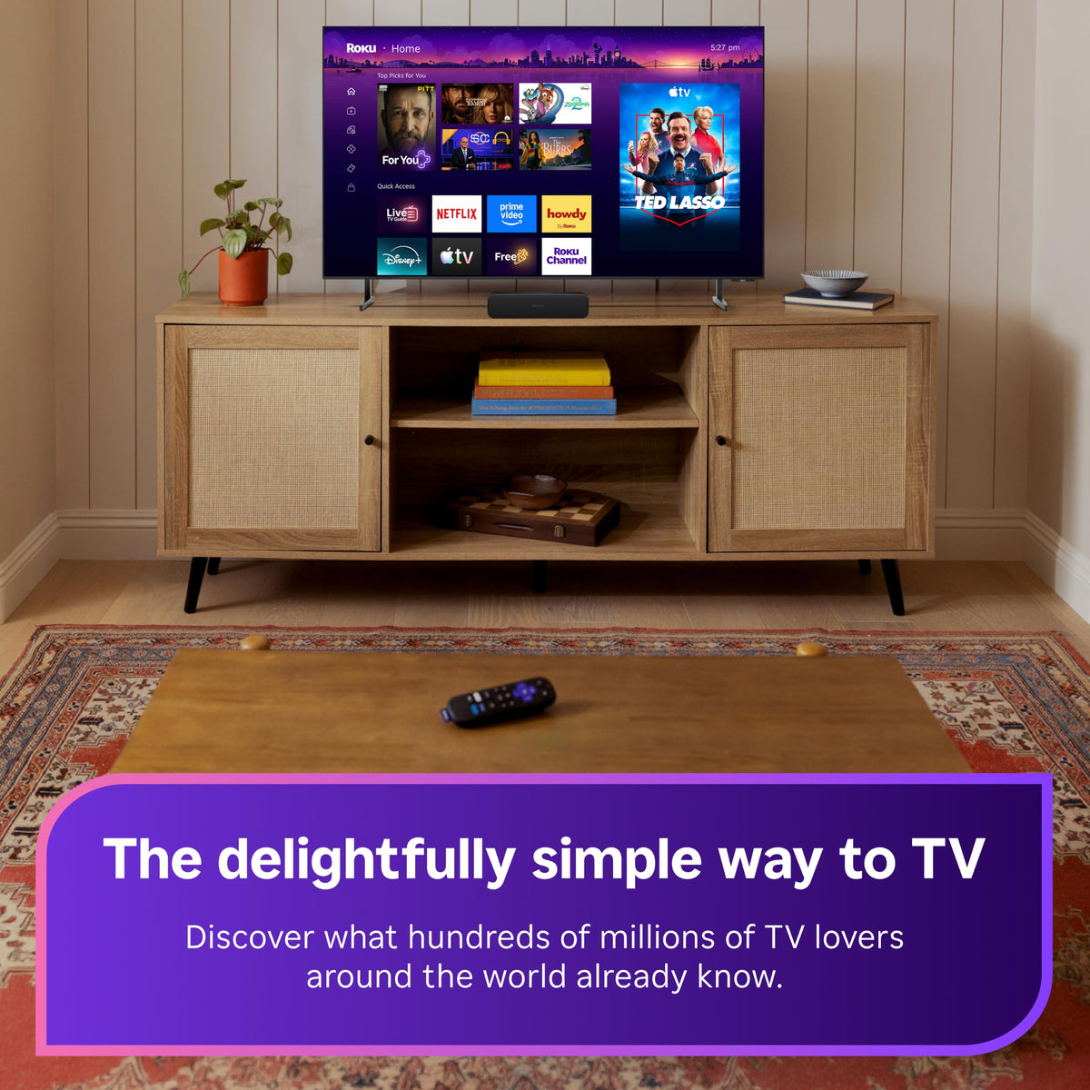 Roku Streambar SE, 4K Soundbar with Built-in Streaming Device TV Soundbar with Built-in 4K/HD/HDR Streaming & Front Facing Speakers - Included Remote Control