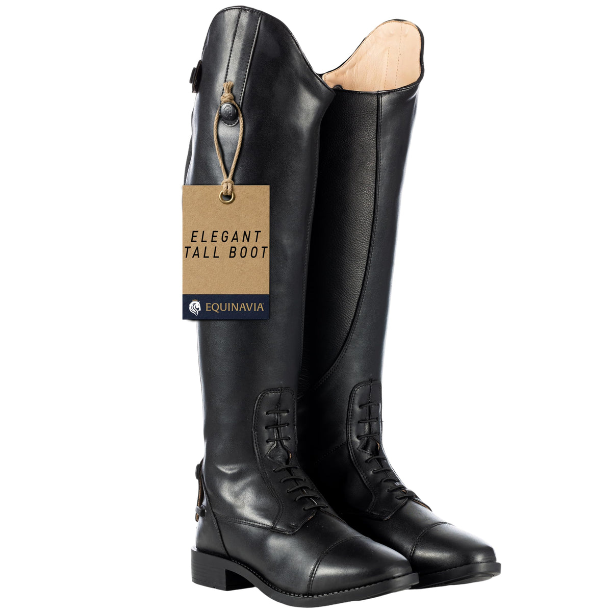 Equinavia Karina Horse Riding Boots for Women, Tall Field Boots English Riding Boots for Women, Elastic Gussets, Heavy Duty YKK Zipper, Tapered Ankle Fit, Equestrian Comfort and Style