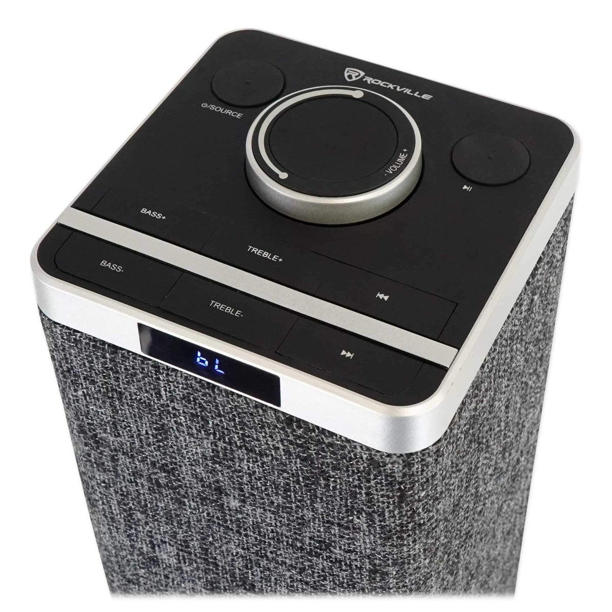 Rockville ONE-Tower Black Bluetooth Tower Speaker with HDMI/Optical/RCA All-In-One System, USB Playback, 200W Peak, 60W RMS, Remote, Adjustable Bass/Treble, Class D Amp, Digital Display, Home Use