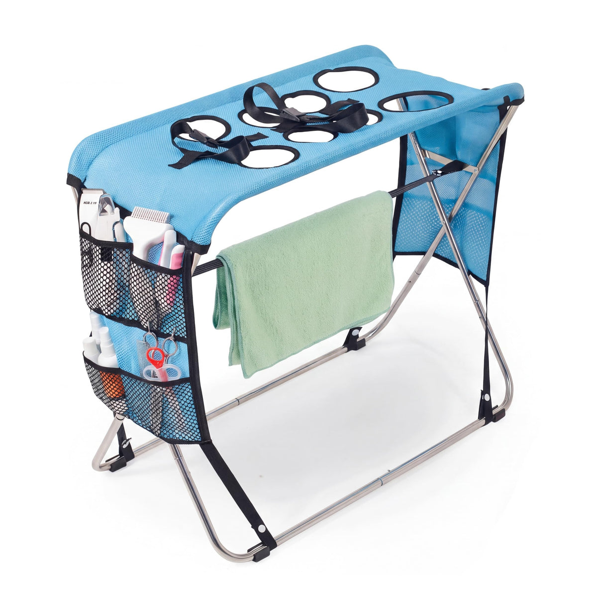 Pet Grooming Bath Stand for Small & Medium Dogs Cats，8-Hole Foldable Portable, Works as Pet Bathtub, dog bath hammock，Pet Grooming Bath Stand for Home and Outdoor Use